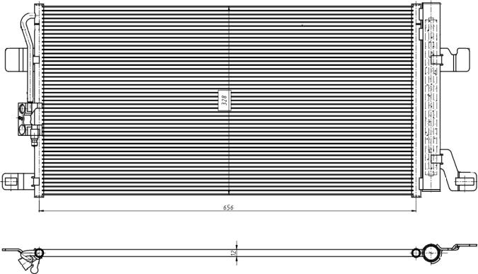 NRF 350463 - Конденсатор, кондиціонер autocars.com.ua