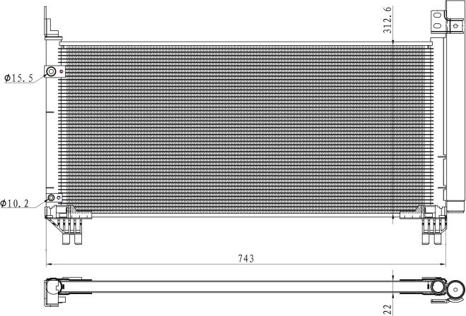 NRF 350466 - Конденсатор, кондиціонер autocars.com.ua
