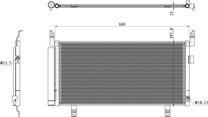 NRF 350468 - Конденсатор, кондиціонер autocars.com.ua