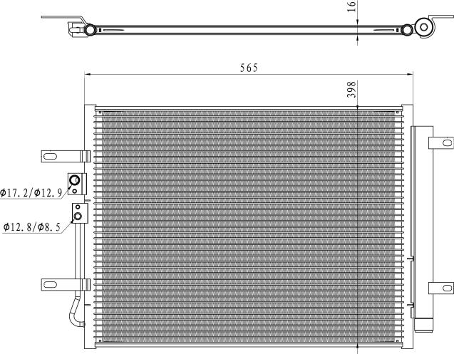 NRF 350471 - Конденсатор, кондиціонер autocars.com.ua
