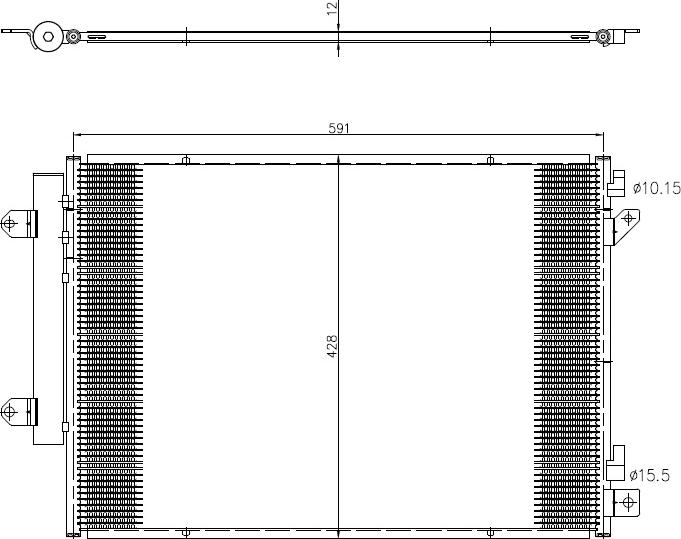NRF 350472 - Конденсатор, кондиціонер autocars.com.ua