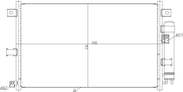 NRF 350481 - Конденсатор, кондиціонер autocars.com.ua