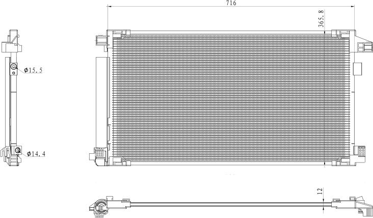 NRF 350500 - Конденсатор, кондиціонер autocars.com.ua