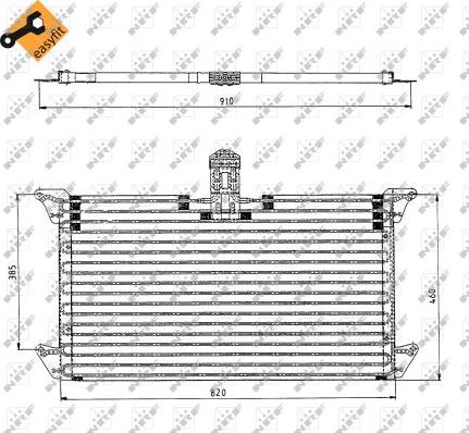 NRF 35061 - Конденсатор, кондиціонер autocars.com.ua