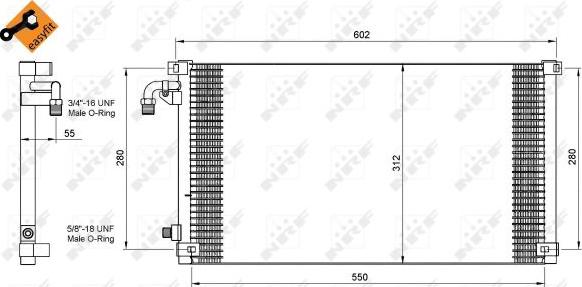 NRF 35103 - Конденсатор кондиционера avtokuzovplus.com.ua