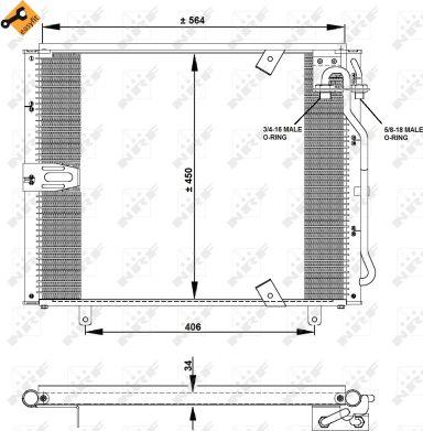 NRF 35132 - Конденсатор кондиционера avtokuzovplus.com.ua