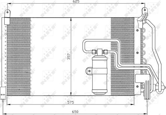 NRF 35134 - Конденсатор, кондиціонер autocars.com.ua