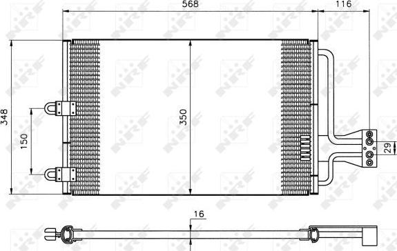 NRF 35149 - Конденсатор, кондиціонер autocars.com.ua