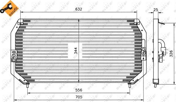 NRF 35193 - Конденсатор, кондиціонер autocars.com.ua