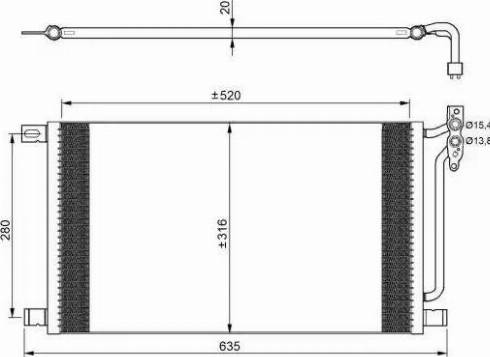 NRF 35225 - Конденсатор кондиционера avtokuzovplus.com.ua