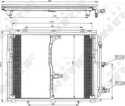 NRF 35229 - Конденсатор, кондиціонер autocars.com.ua