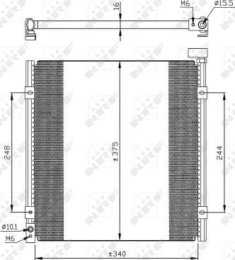 NRF 35264 - Конденсатор, кондиціонер autocars.com.ua