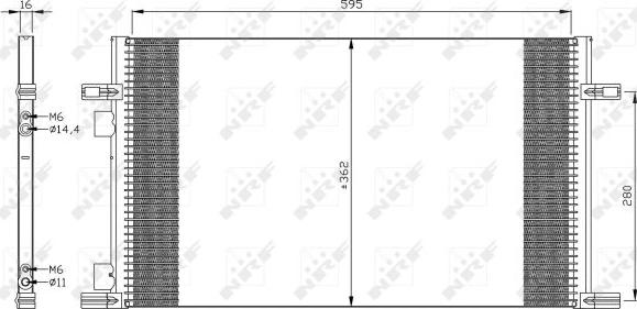 NRF 35298 - Конденсатор кондиционера avtokuzovplus.com.ua