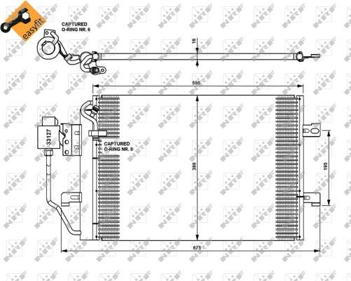 NRF 35309 - Конденсатор, кондиціонер autocars.com.ua