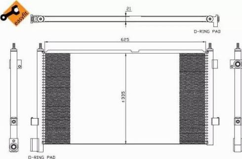 NRF 35313 - Конденсатор кондиционера avtokuzovplus.com.ua