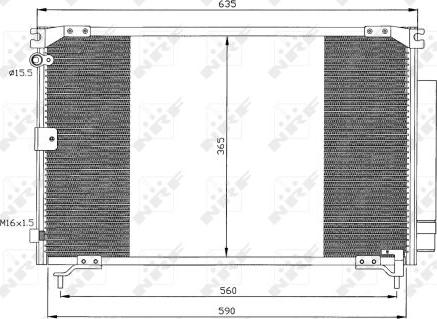 NRF 35339 - Конденсатор, кондиціонер autocars.com.ua