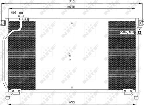 NRF 35374 - Конденсатор, кондиціонер autocars.com.ua