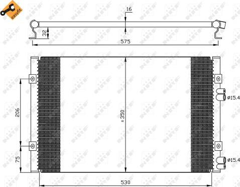 NRF 35384 - Конденсатор кондиционера avtokuzovplus.com.ua