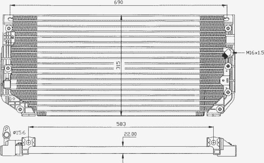 NRF 35387 - Конденсатор, кондиціонер autocars.com.ua