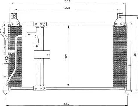 NRF  35398 - Конденсатор, кондиціонер autocars.com.ua