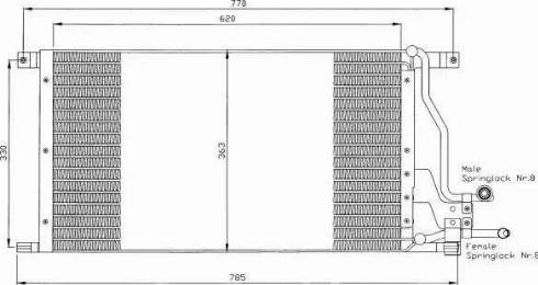 NRF 35400 - Конденсатор, кондиціонер autocars.com.ua