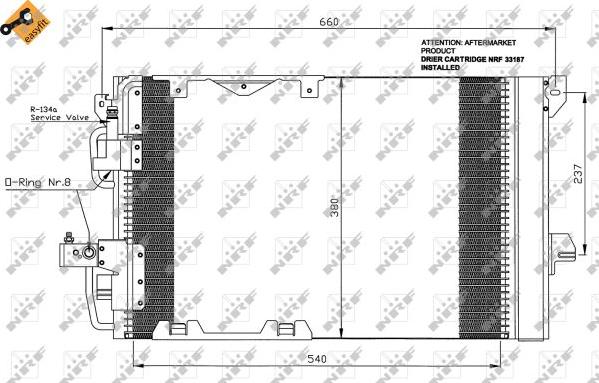 NRF 35416 - конденсатор autocars.com.ua