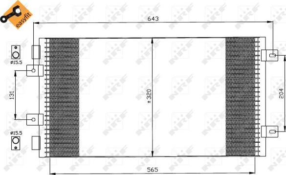 NRF 35442 - Конденсатор, кондиціонер autocars.com.ua