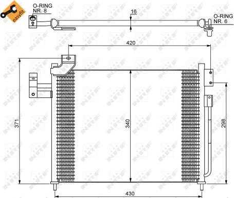 NRF 35460 - Конденсатор кондиционера avtokuzovplus.com.ua