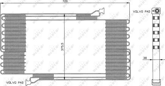 NRF 35472 - Конденсатор, кондиціонер autocars.com.ua