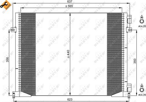 NRF 35482 - Конденсатор кондиционера avtokuzovplus.com.ua