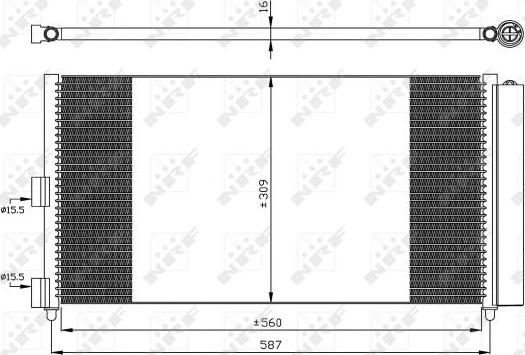 NRF 35500 - Конденсатор, кондиціонер autocars.com.ua