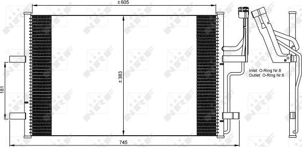 NRF 35507 - Конденсатор кондиционера avtokuzovplus.com.ua