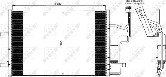 NRF 35508 - Конденсатор кондиционера avtokuzovplus.com.ua