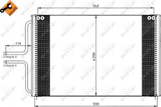 NRF 35533 - Конденсатор, кондиціонер autocars.com.ua