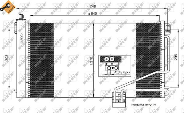 NRF 35535 - Конденсатор кондиционера avtokuzovplus.com.ua