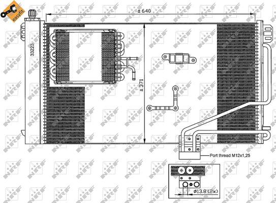 NRF 35536 - Конденсатор, кондиціонер autocars.com.ua