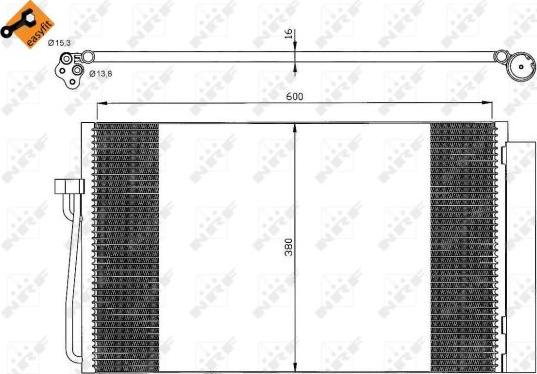 NRF 35538 - Конденсатор, кондиціонер autocars.com.ua