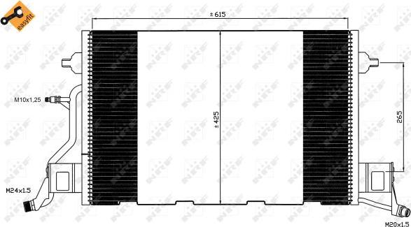 NRF 35564 - Конденсатор, кондиціонер autocars.com.ua