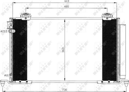 NRF 35595 - Конденсатор кондиционера avtokuzovplus.com.ua