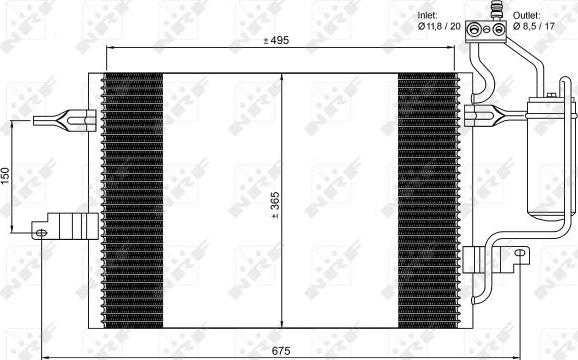 NRF 35599 - Конденсатор, кондиціонер autocars.com.ua