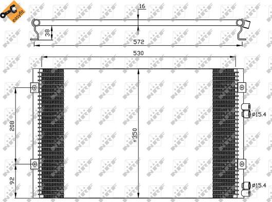 NRF 35608 - Конденсатор кондиционера avtokuzovplus.com.ua