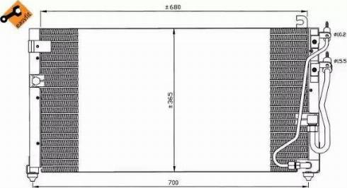 NRF 35621 - Конденсатор, кондиціонер autocars.com.ua