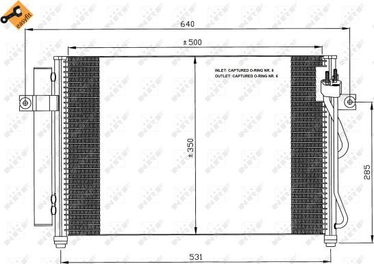 NRF  35630 - Конденсатор, кондиціонер autocars.com.ua