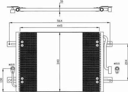 NRF 35632 - Конденсатор, кондиціонер autocars.com.ua