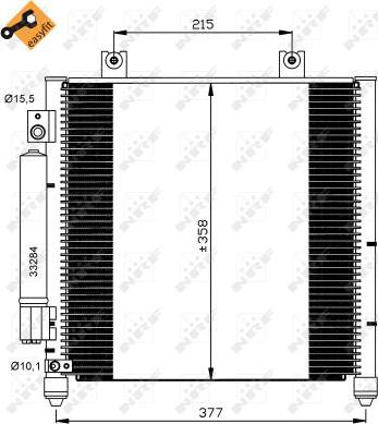 NRF 35637 - Конденсатор, кондиціонер autocars.com.ua