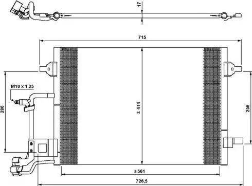 NRF 35642 - Конденсатор, кондиціонер autocars.com.ua