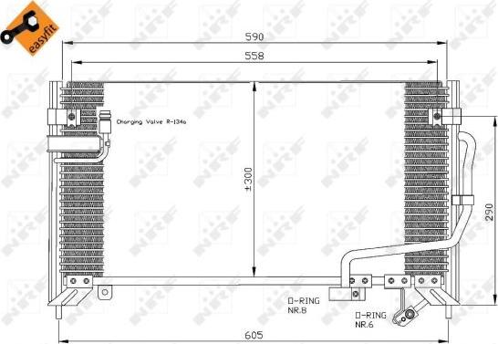 NRF 35650 - Конденсатор кондиционера avtokuzovplus.com.ua