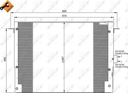 NRF 35657 - Конденсатор, кондиціонер autocars.com.ua