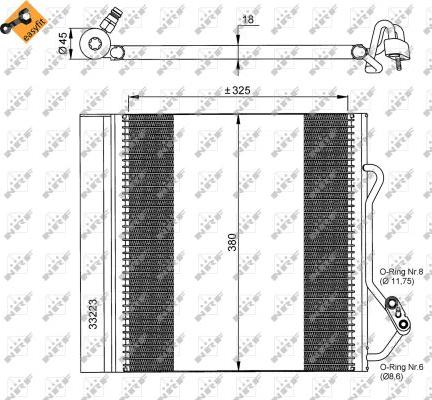 NRF 35720 - Конденсатор, кондиціонер autocars.com.ua