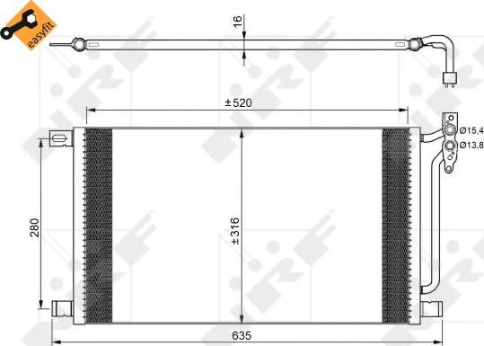 NRF 35748 - Конденсатор, кондиціонер autocars.com.ua